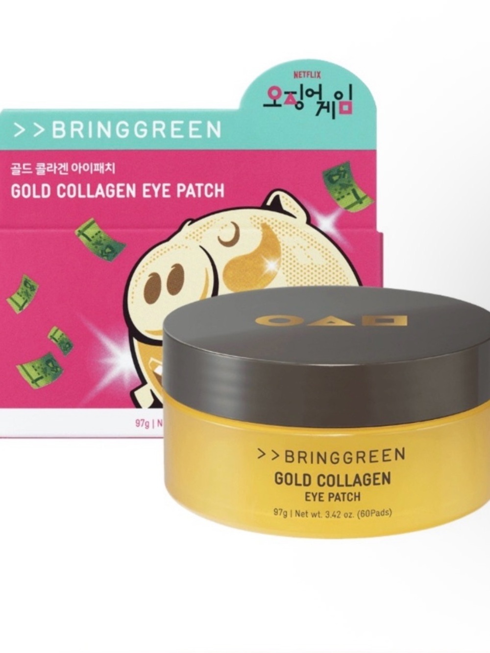 BringGreen Gold Collagen Eye Patch Korean Beauty 60 CT Brand New Unopened Box